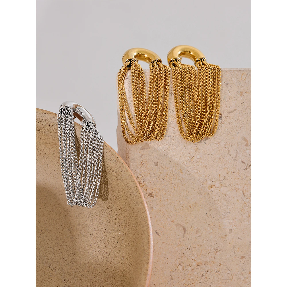 Thumbnail 2 - #35 Latest Dangle Chain Earrings Offers