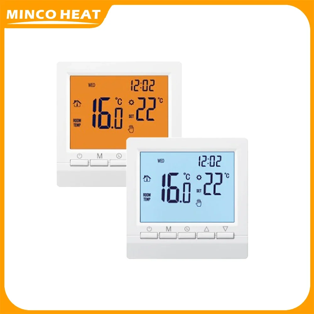 Minco Heat ME83 Regulator Suhu Pemanas Boiler Gas Yang Dapat Diprogram Kontrol LCD Termostat Baterai AA dengan Kunci Anak