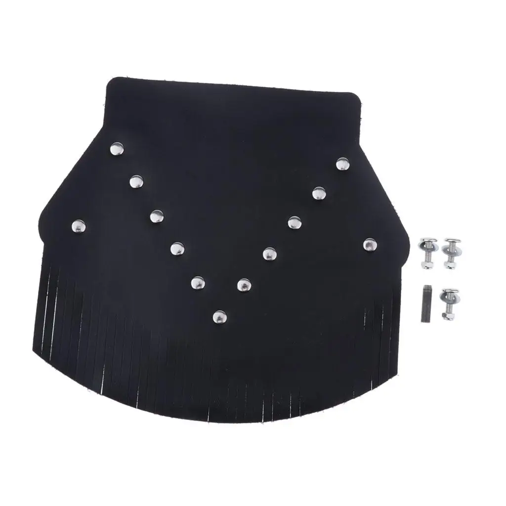 Motorcycle Rear Mud Flap Waterproof Black PU Leather Rear Wheel Cover for Motorcycle Supplies and Detailing