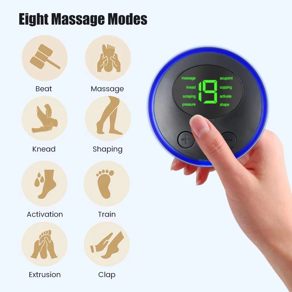 Mini Neck Massager with Remote Controlled Muscle Stimulator Patches  Pads Specifically Engineered for Deep Cervical Back Body Re