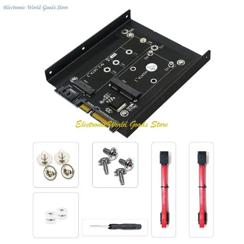 

A3PD 114x100mm SATA3 Adapters Board All in for M.2 & mSATA SSD to Adapter Easily No Software Require