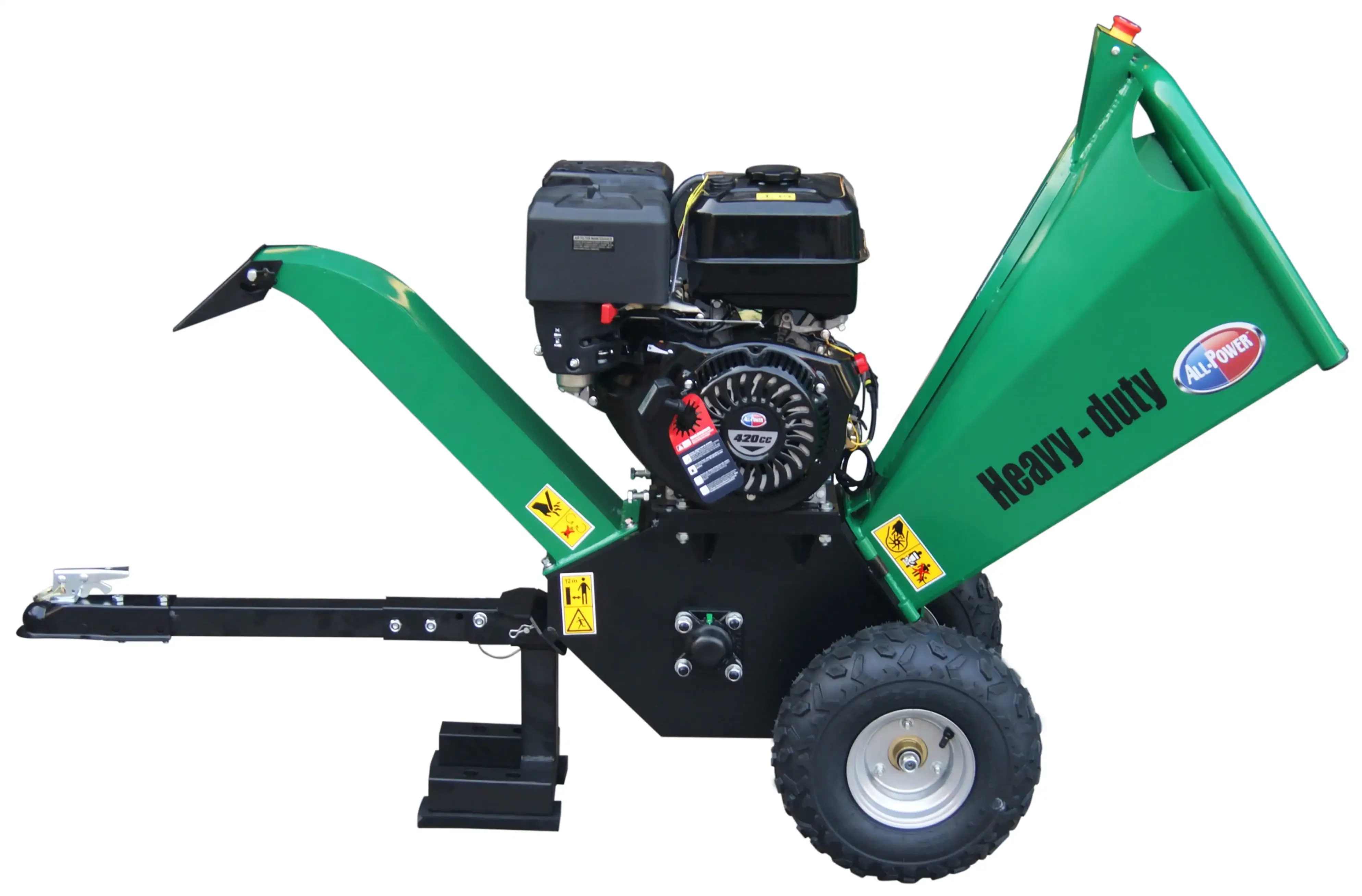 Heavy Duty Durable Wood Chipper Shredder Mulcher-Max 5" Inch Cutting Diameter Capacity Gas Powered 15HP 420cc 5 inch APWC9310 image 4