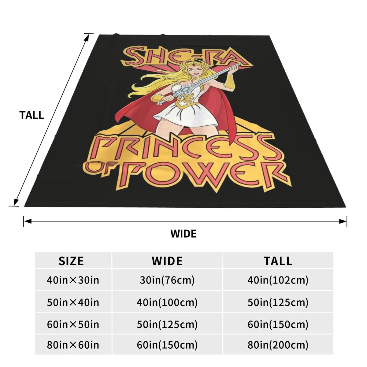 She Ra Princess Of Power Cartoon Blanket Soft Warm Flannel Throw Blanket Plush for Bed Travel Home Sofa