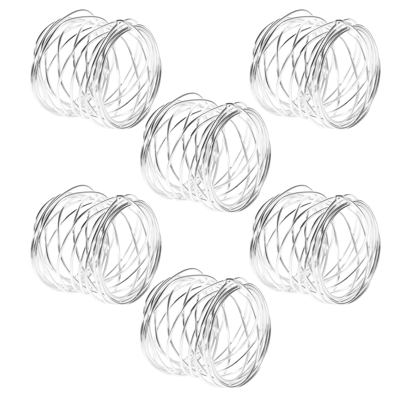 

6pcs Napkin Set Metal Silver Banquet Holder Wedding Fall Decor Table Party Kitchen Banquet Napkin Holder Bar Accessories