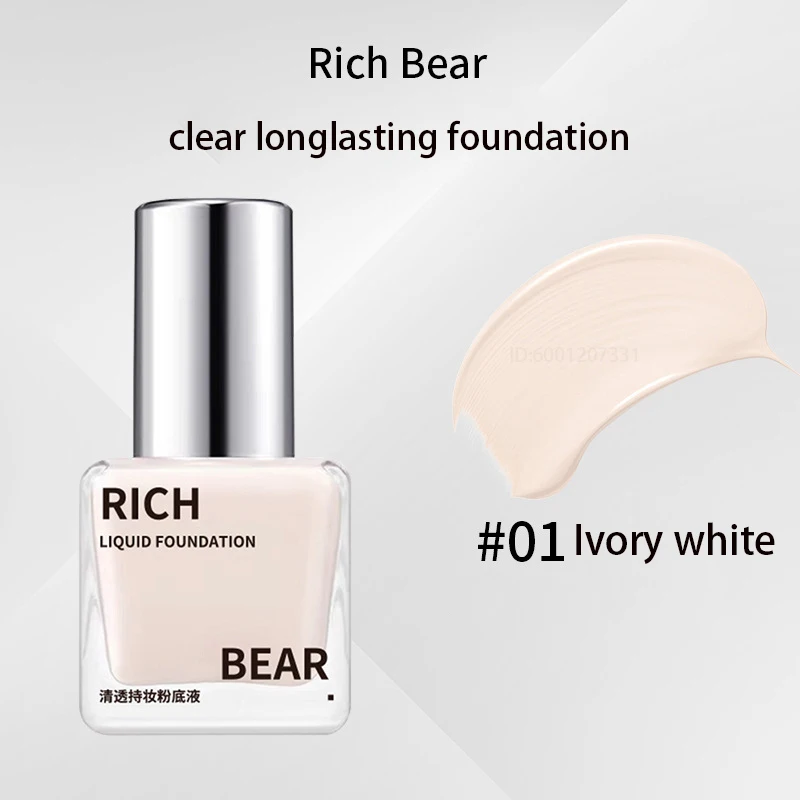 Creme bb líquido base corretivo à prova d'água cobertura completa iluminar rosto hidratante controle de óleo natural bb creme cosméticos