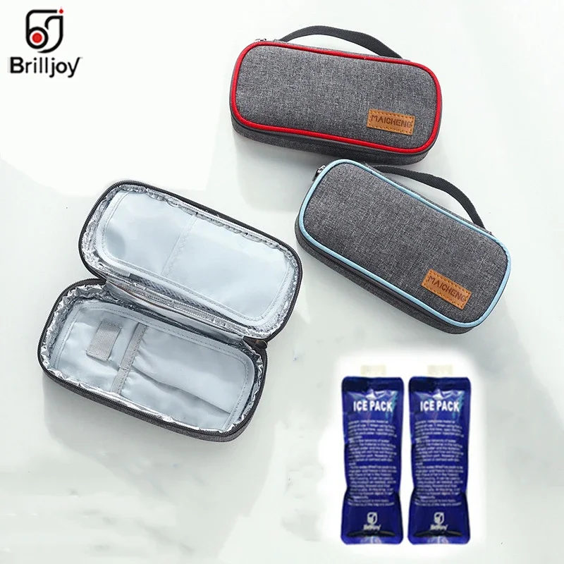 Brilljoy Medical Cooler Bag Insulin Portable Refrigerated Box Drug Insulated Bag Ice Bag Environmentally Aluminum Foil Ice Bag