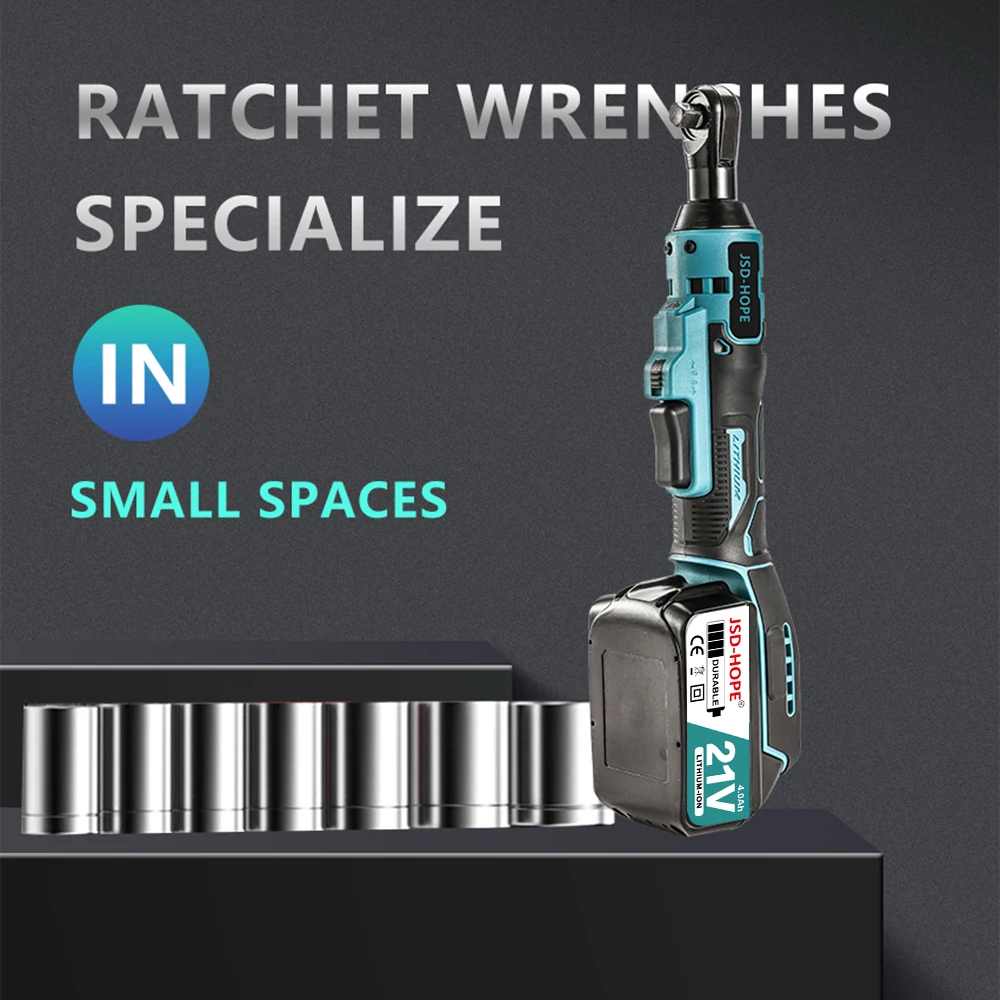 Brushless electric ratchet wrench 90 degree right Angle electric charging wrench lithium electric stage truss tool