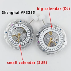 3235 Mechanical Movement Engraved automatic mechanical movement VR3235 blue balance wheel SUB/DJ movement