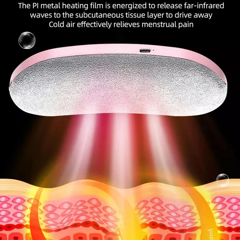 Heating Abdominal Massager Belt Female Menstrual Period Warm Palace Treasure Intelligent Compression Waist Massage Instrument
