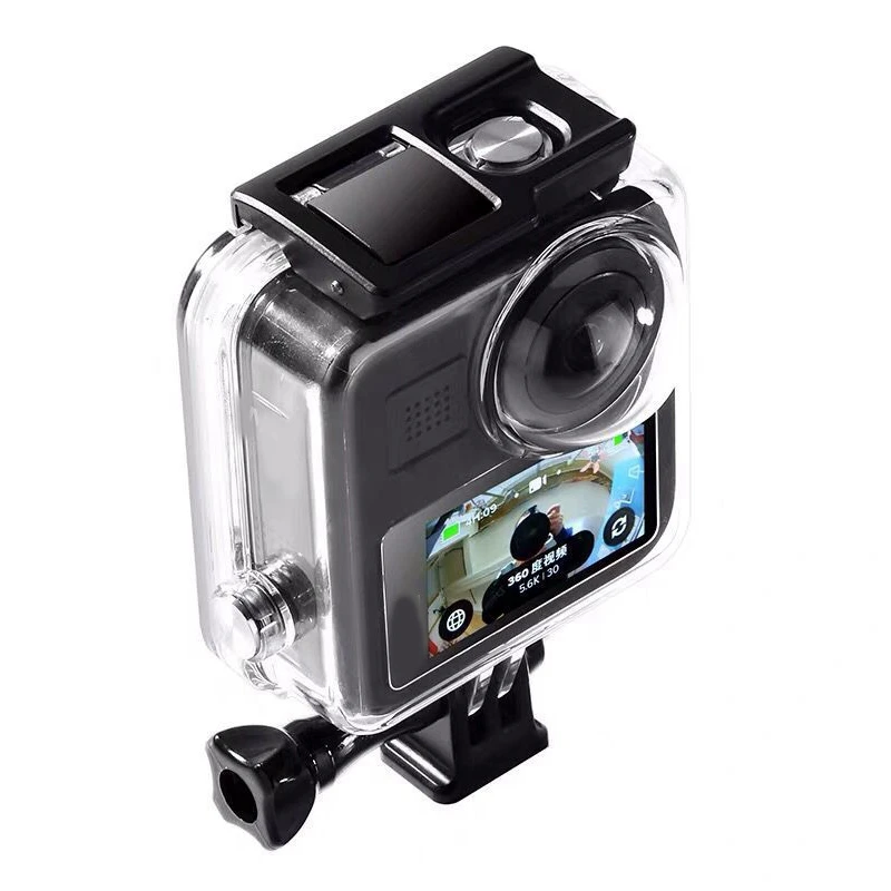 สําหรับ Gopro Max กันน้ําดําน้ําตัวเรือนสําหรับ Go Pro 360 กล้อง Panoramic Dive Case ตามที่แสดง 1 ชิ้น