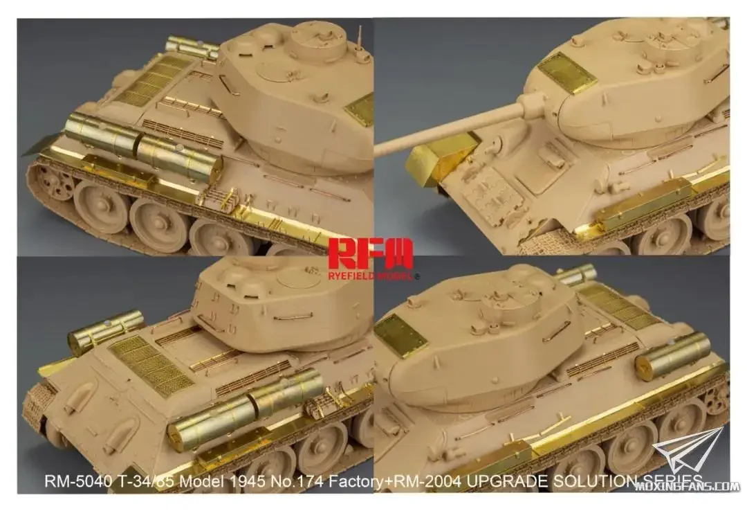 Ryefield rm5040 1:35 T-34 85モデル,1944 no.174,工場シミュレーションrm2004