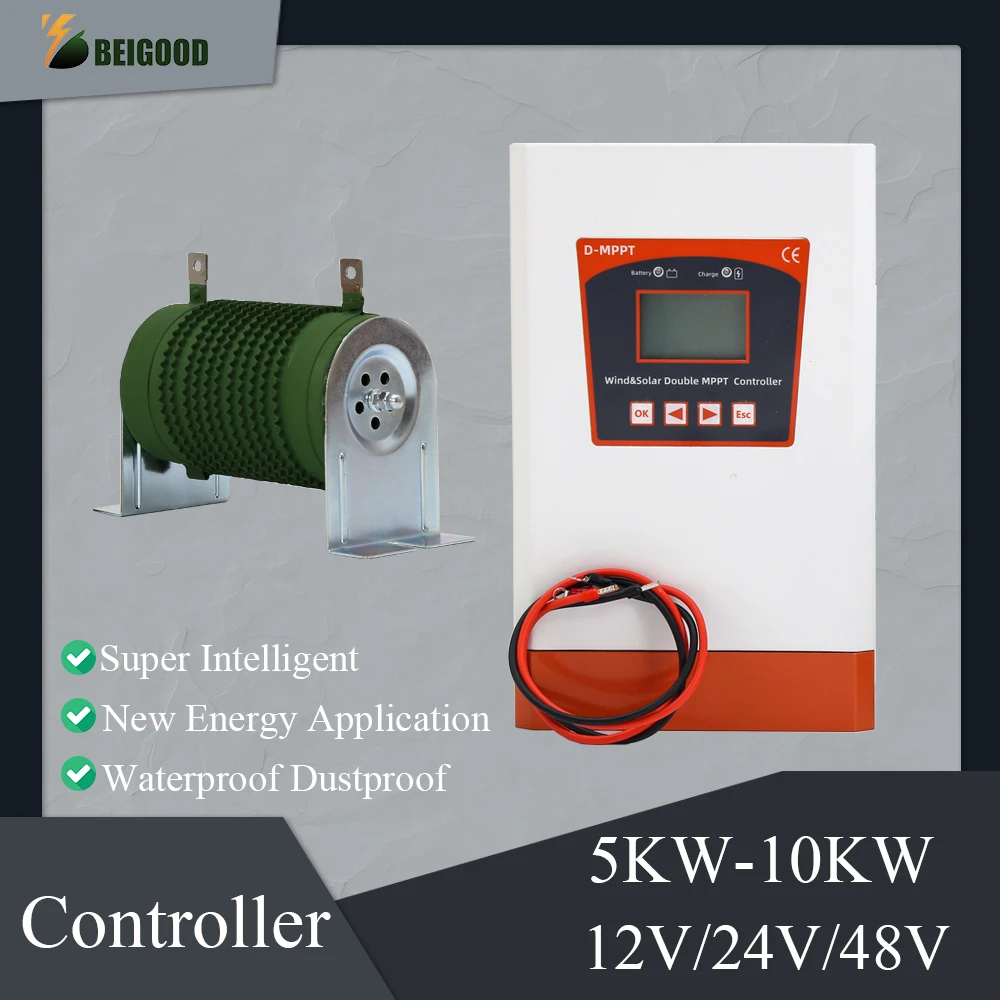 Contrôleur de charge éolien solaire hybride, 5000W, 8000W, 10KW, système d'alimentation MPPT, batterie au lithium-acide, Sochi 12V, 24V, 48V