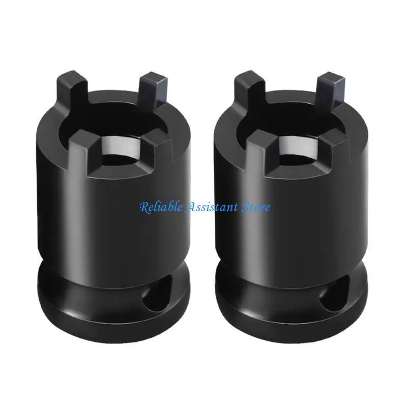 

N58C 2pcs Grinder Wrench Attachment 1/2Inch Socket Adapter 4Pin Driver Spanner for Cordlessly Impact Tool Removal Tool