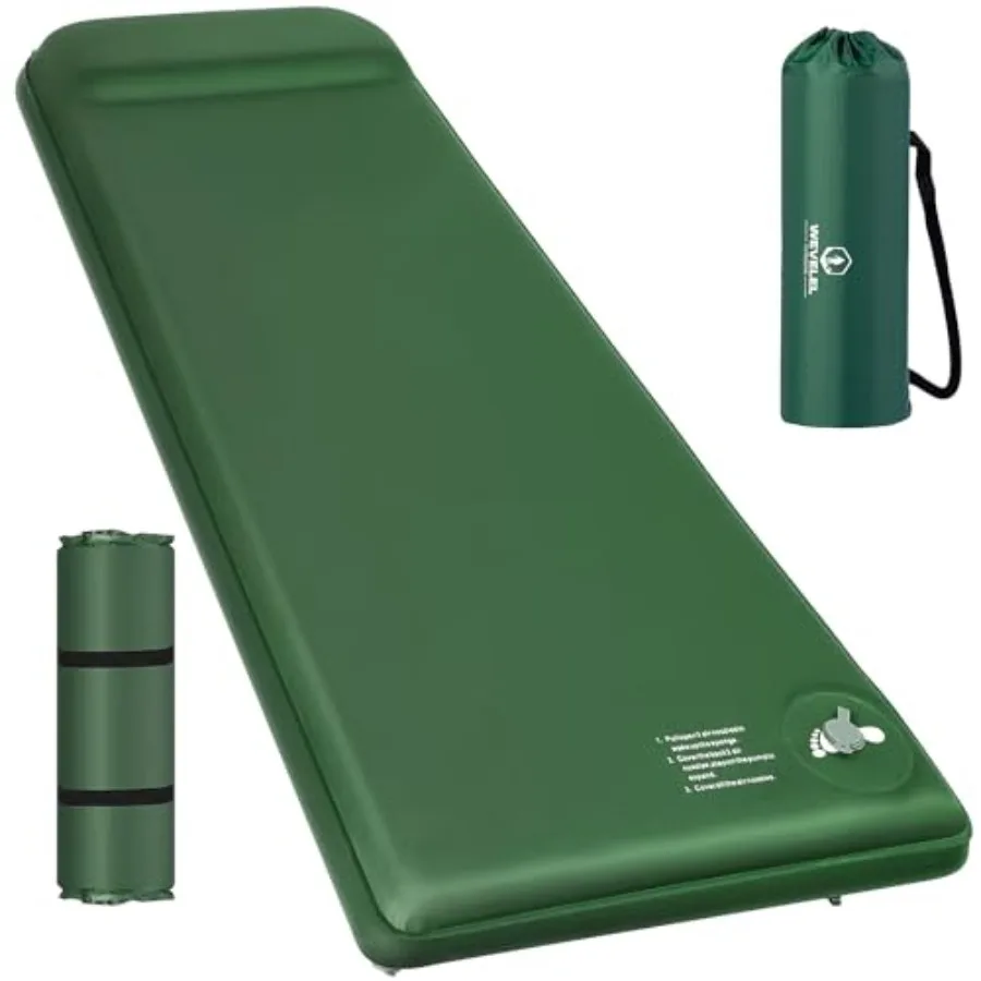 

Memory Sleeping Pad 3.1" Ultra-Thick Foam Sleeping Mats for Camping Easy InflateandDeflate 9.5 R-Value Insulated Camping Mattre