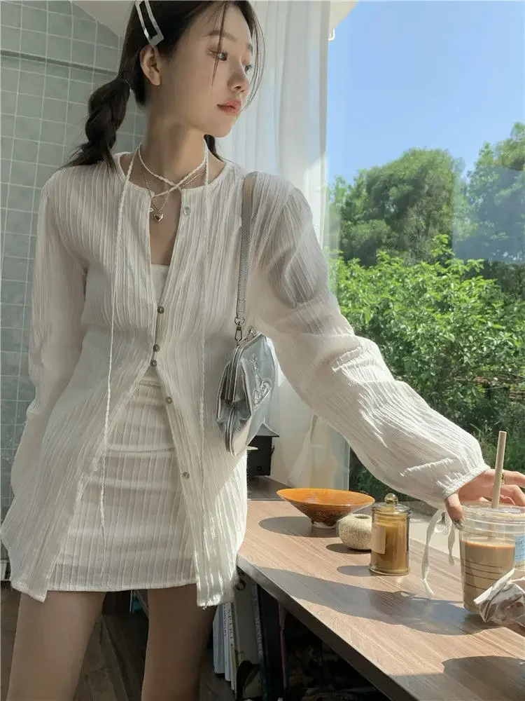 

Blouse Women Camisas De Mujer Bandage Lace Long Sleeve Tunic Shirts Fashion Korean Tops Long Sleeve Vintage Temperament Blouses