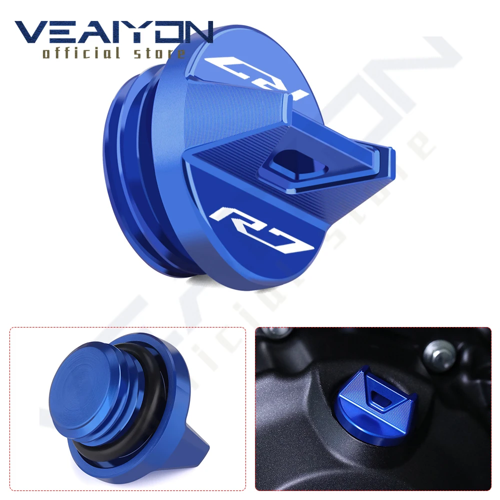 For YZF R7 YZFR7 YZF-R7 2022 2023 2024 Motorcycle Engine Oil Cap Plug Filler Nut Cover Cap M27*3 Motorcycle Accessories 2024