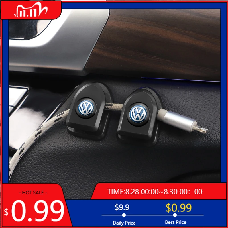 

VW GTI GOLF 2026 Горячие для VW VOLKSWAGEN 2 шт. Стайлинг автомобиля самоклеящиеся мини-крючки для хранения аксессуары для Volkswagen CC R-Line GT