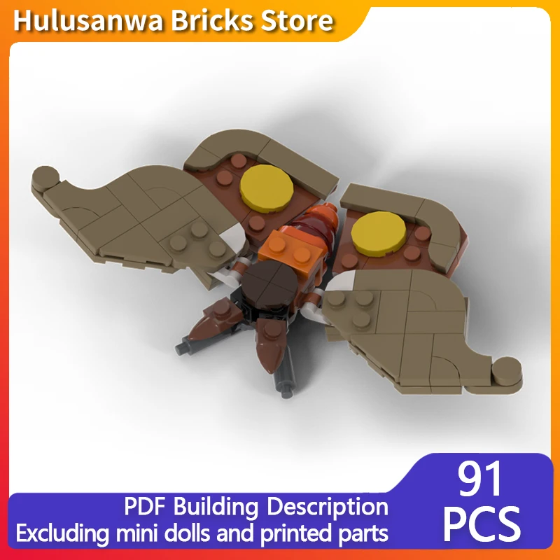 

Creators Animal Series Model MOC Building Block Eye Silk Moth Modular Technology Gifts Holiday Assemble Children Toys Suit