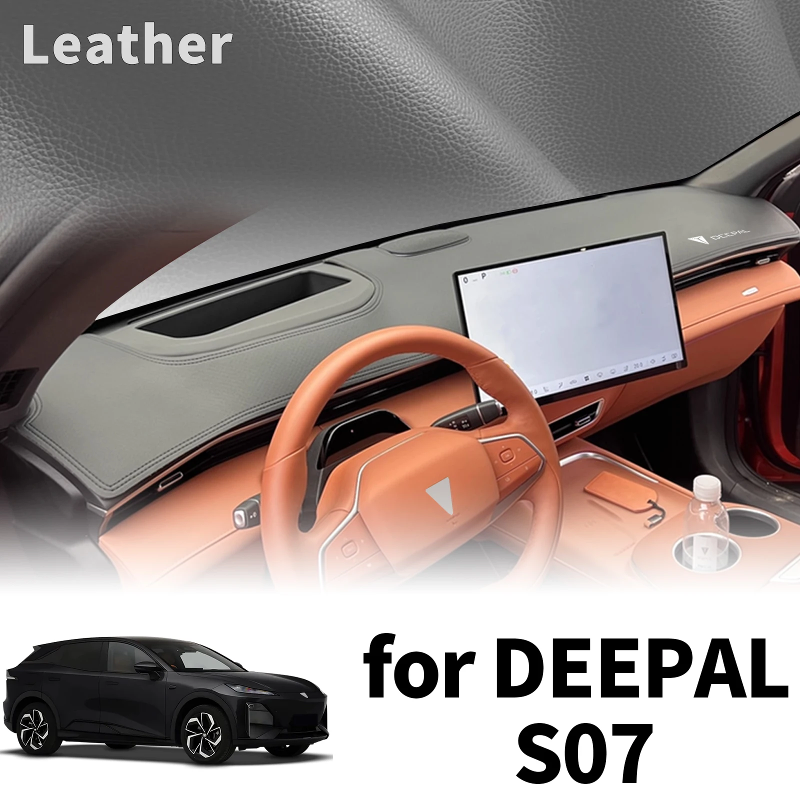 

fit for Changan CCAG DEEPAL S07 Car Accessories Dashmat DashMat Sunshade Dashboard Cover Pad Protective Carpet Leather