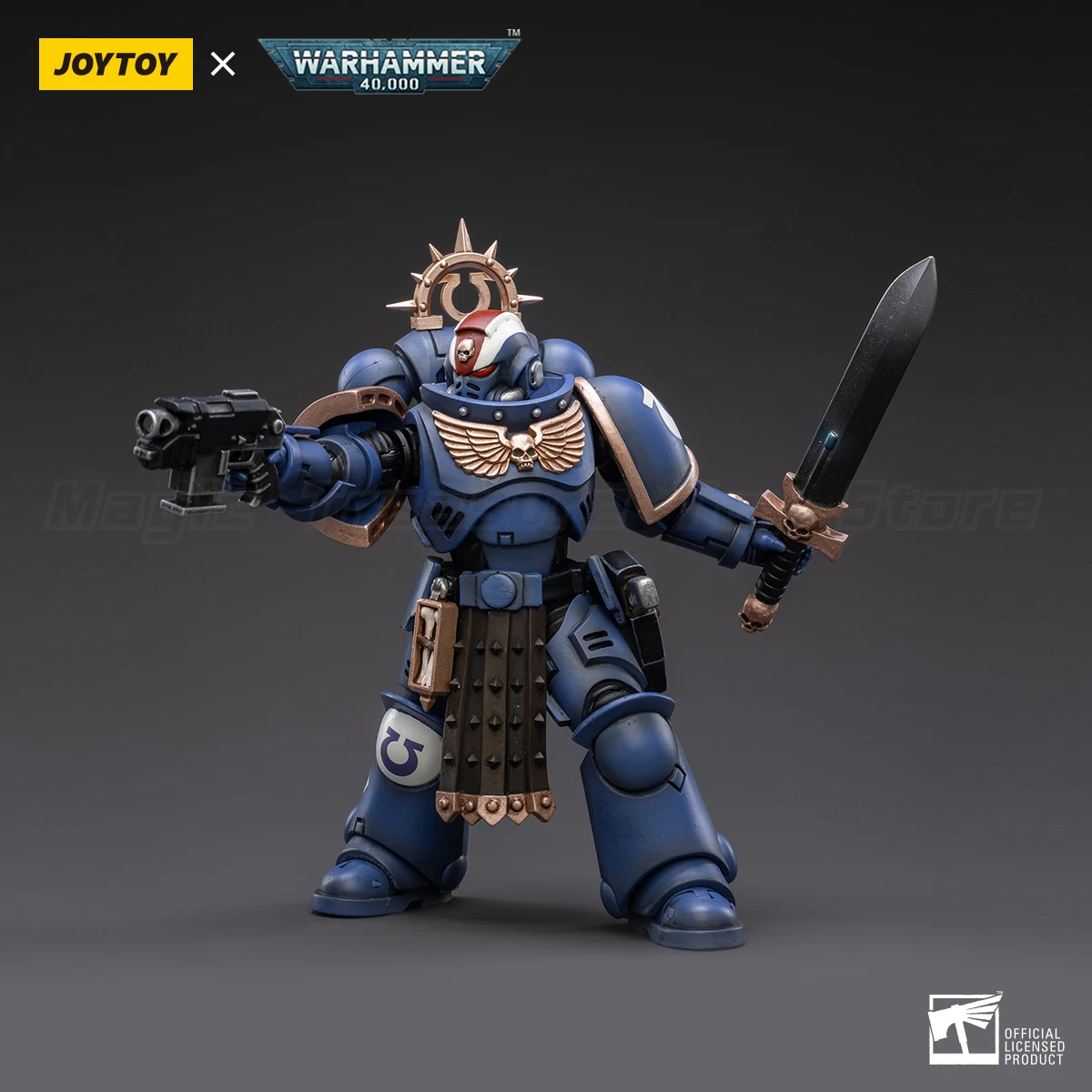 【متوفر】 JOYTOY 1/18 شخصية الحركة Warhammer 40k Ultramarines Primaris Lieutenant Amulius Toys هدايا