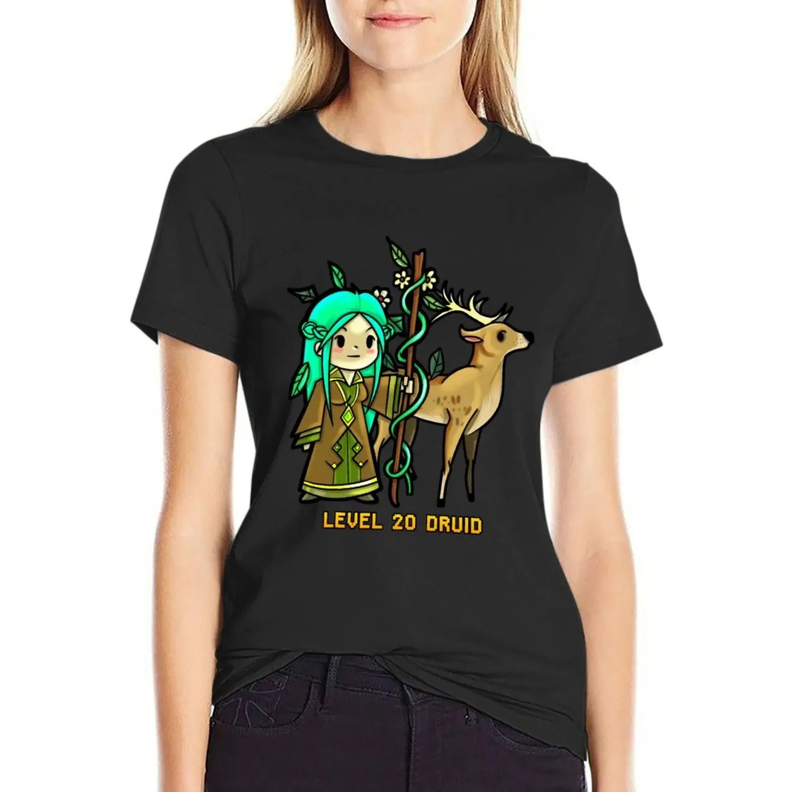 Level 20 Druid T-Shirt tees aesthetic clothes tops Women