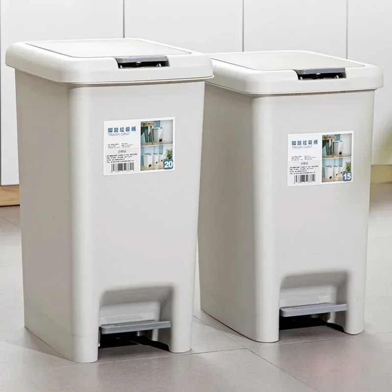 Luxury Pedal Trash Can 8/10/15/20L Kitchen Bathroom Waterproof Wastebasket Large Capacity Garbage Bin Modern Accessories