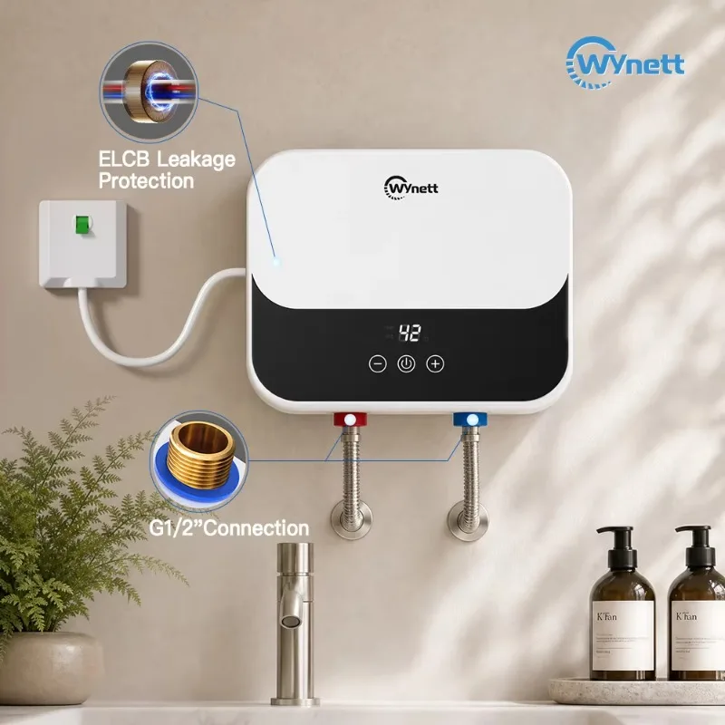 Low Power Intelligent TouchControl Kitchen Water Heater Instant Electric Tankless Water Heater Geyser for Kitchen Bathroom