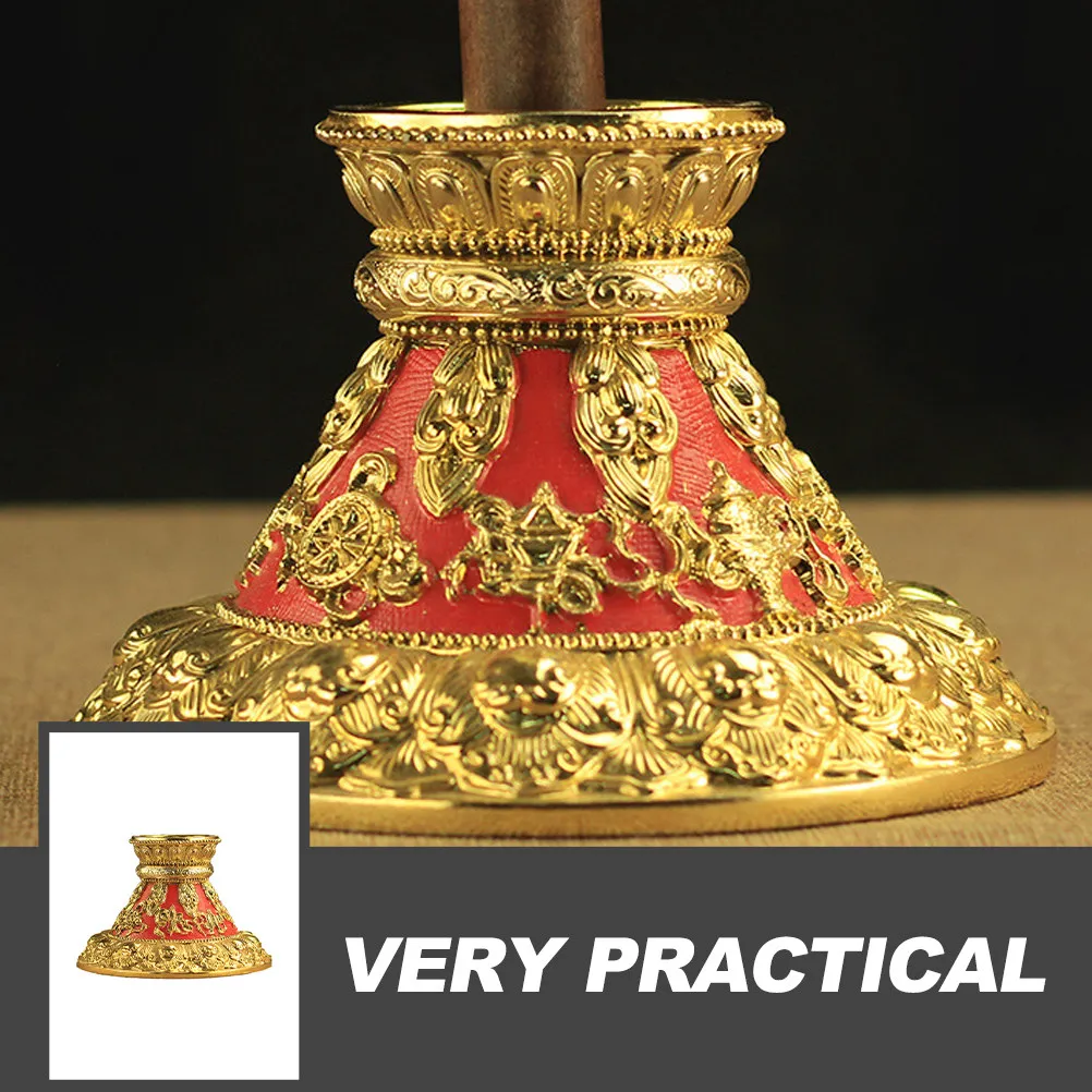 Prayer Wheel Stand Resin Material Compact Stable Base for Hand Held Tibetan Buddhist Prayer Wheel Desktop Display Holder