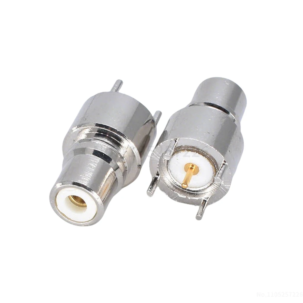 RCA-KE Socket 4-pin RCA AV female connector white vertical RCA connector 4-pin solder tab PCB audio/video socket (1 pcs)