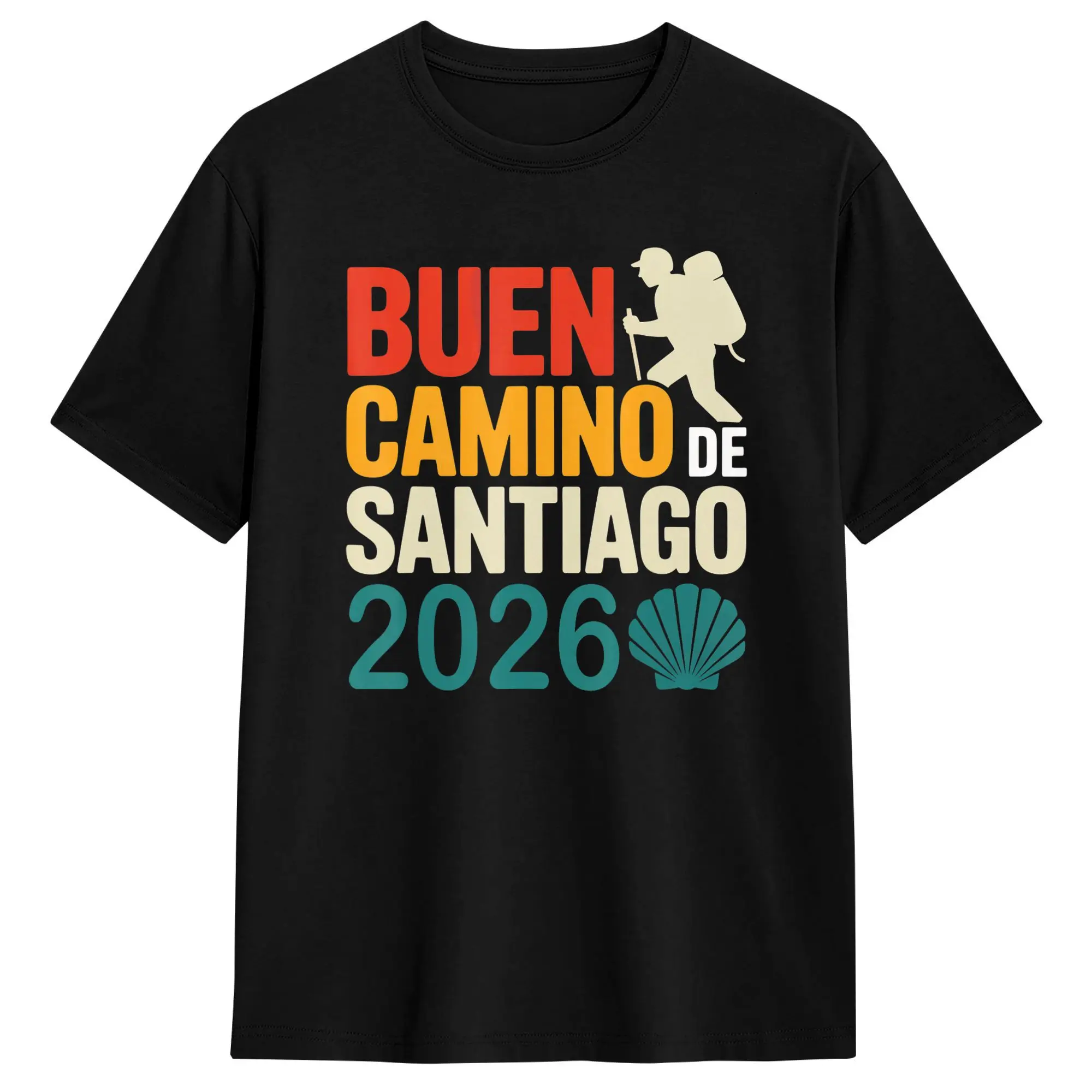 Camino De Santiago T-Shirt Summer Popular T Shirts Mens Pure Cotton O-Neck 4XL 5XL 6XL Top Tees Short Sleeves Streetwear Tshirt