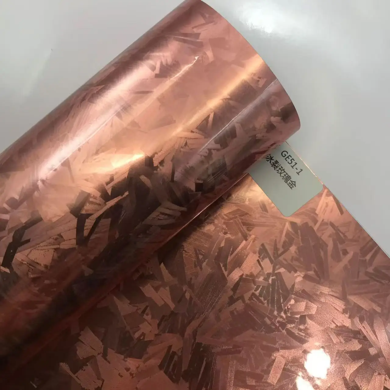 

Hot Sale air Released Super Glossy Carbon Fiber Film Decoration Pink Forged Wrapping Vinyl PET Backing Film for Car