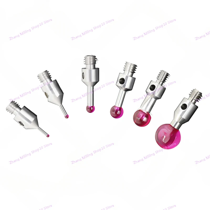 CMM Touch Probe stilo 0.5-6mm Dia Ruby Ball stelo in carburo di tungsteno M3 Tool Touch Probe tre Coordinate stilo della sonda