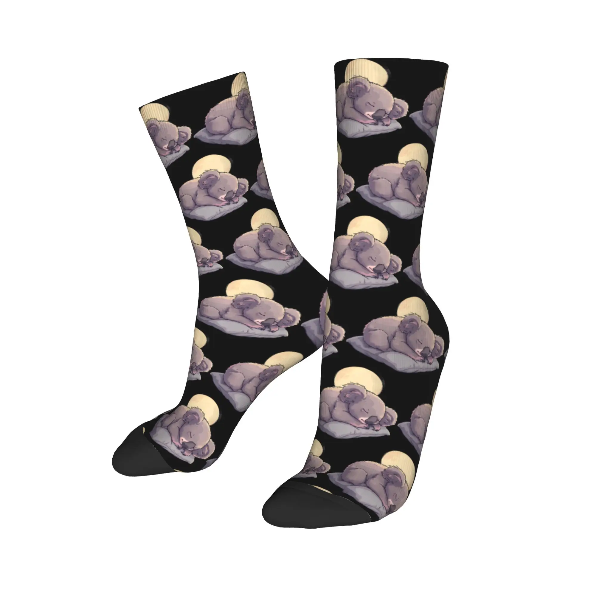 Fashion Men's Socks Harajuku Cute Lazy Koala Bear Napping Dress Sock Polyester  Sport Women's Socks Spring Summer Autumn Winter