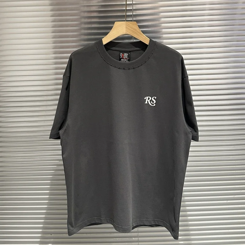 

Последняя летняя мужская и женская футболка в стиле ретро, свободная повседневная универсальная футболка для пар с круглым вырезом, высококачественная футболка с короткими рукавами