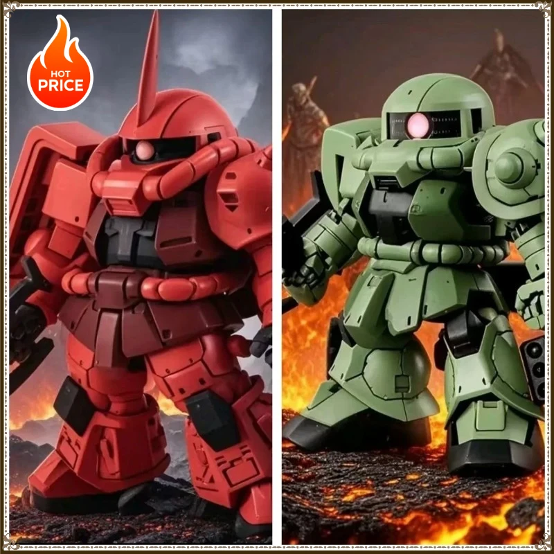 Robot de ensamblaje QHot en oferta, modelo Zaku II, versión de producción masiva, versión Q, kit de modelo de robot Mobile Suit, juguete de regalo, lindo.