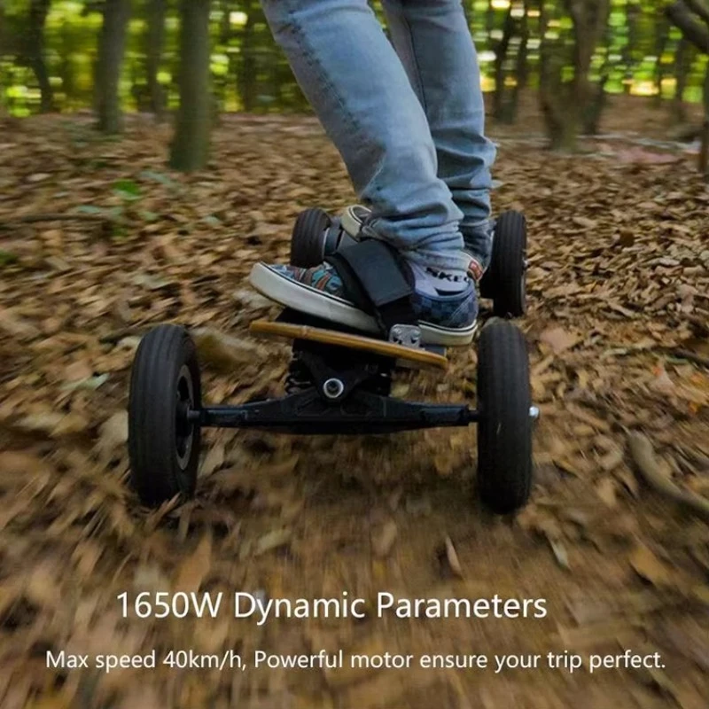 Skateboard Listrik Roda Besar Bertenaga Motor Ganda Direct Drive Termurah