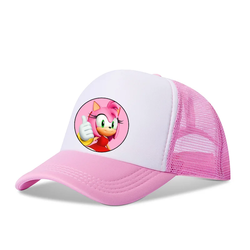 Sonics-sombreros de béisbol de poliéster para niños y niñas, sombrero ajustable, gorra informal Universal, sombrero de conductor de camión, artículos periféricos de acción de dibujos animados