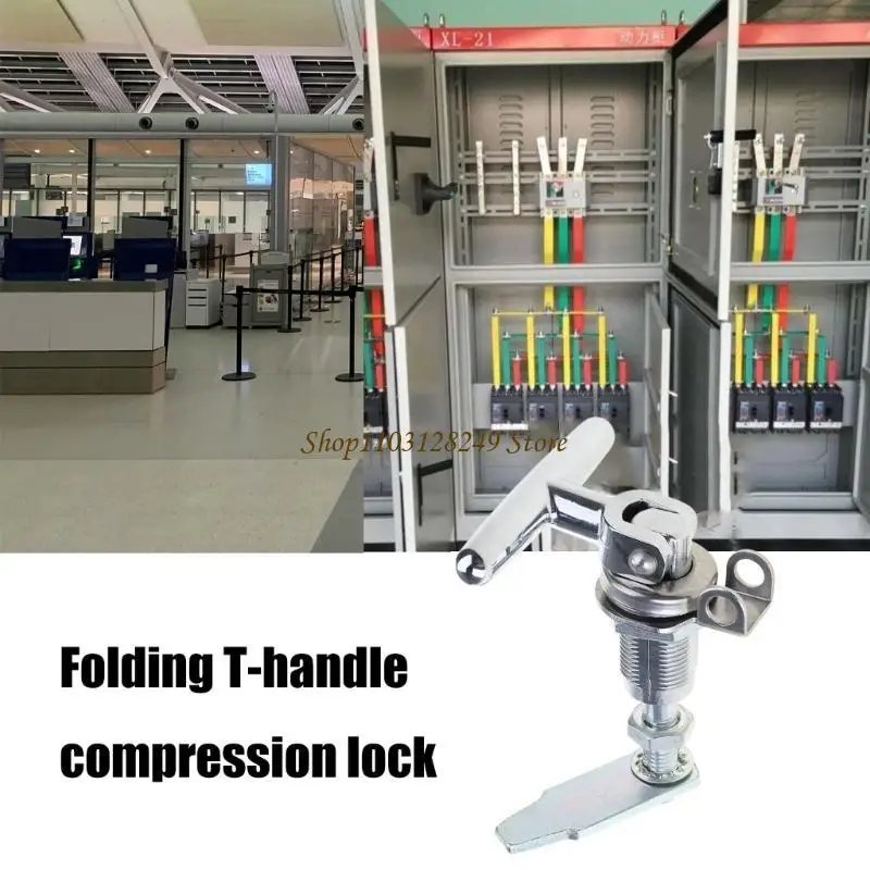N5KD Heavy Duty T Handle Draw Latchs, Zinc Coated with Stainless Steel Adjustable Catch Suitable for Enhancing Door Security