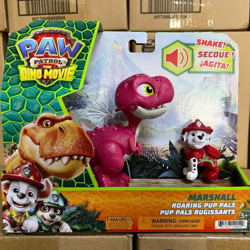 Original Paw Patrol Movie3 Dinosaur Island Series Rex Chase Skye Marshall Animal Secret Realm Dog Rescue Car Vehicle Toy Gift