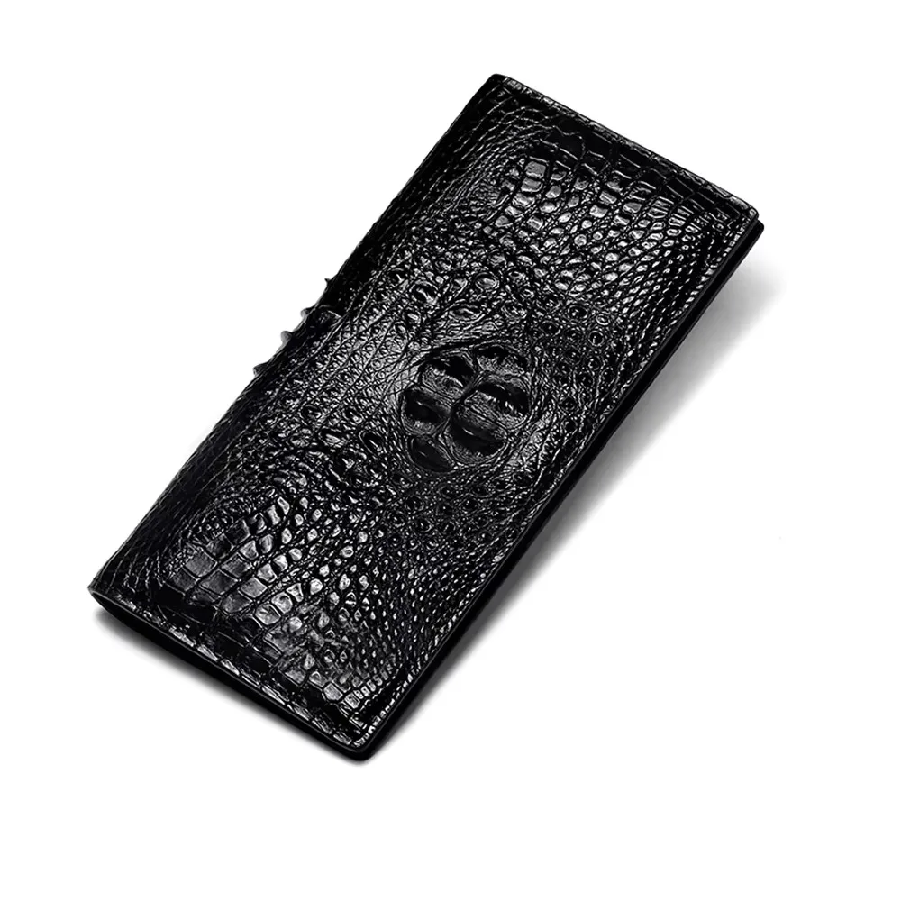 kadilaier Thin Crocodile Wallet men long Crocodile leather  business large capacity men Crocodile wallet men fashion