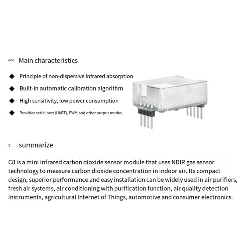 A47Z MH-Z19 MH-Z19C IR Inframerah CO2 Modul Sensor Karbon Dioksida Sensor Gas NDIR Aksesoris