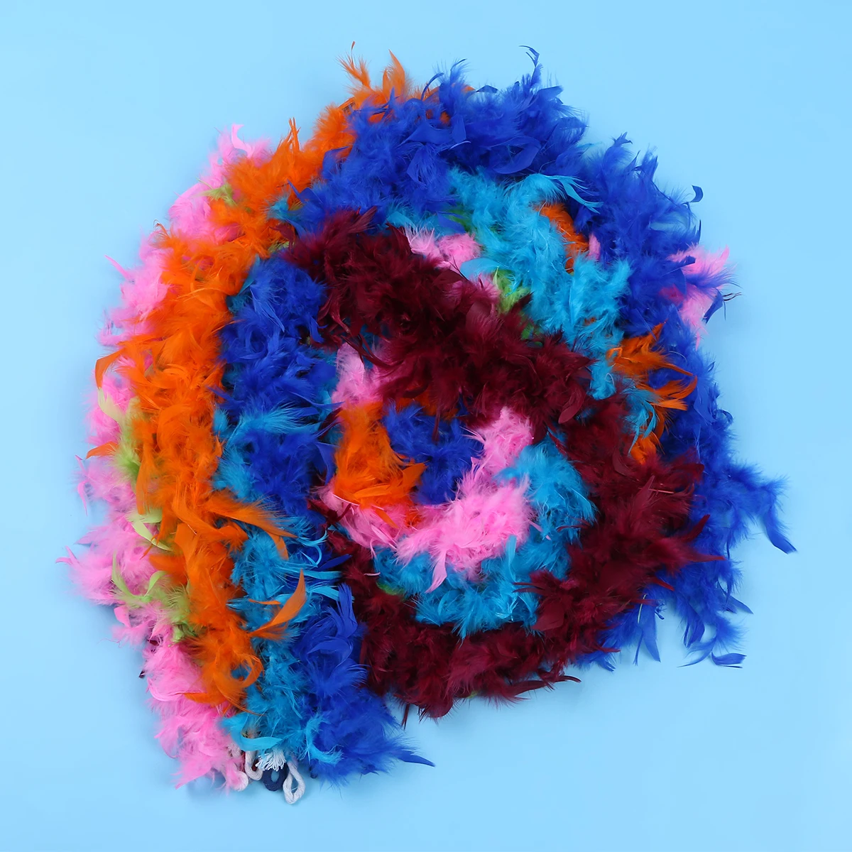 

6 pcs 40G Colorful Boas Natural Turkey Trims Costume Accessory Sewing Fringe Party Masquerade Children