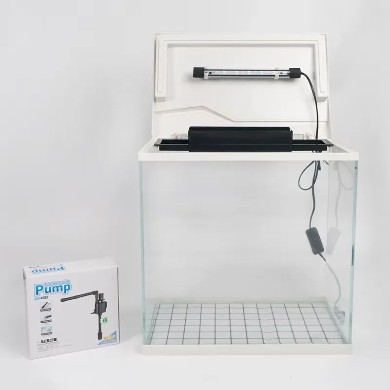 Relaxlines Custom Led Light Covered Integrated Glass Aquarium Fish Tanks Desktop Fish Tank
