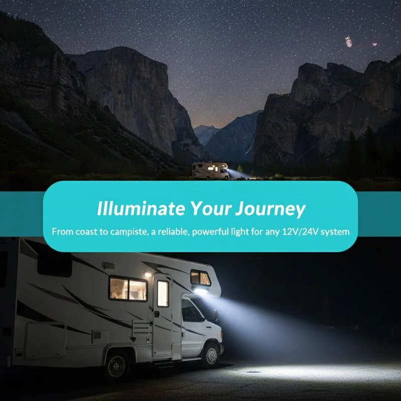 Light Bar Caravan Accessories LED Awning Porch Light Caravan Interior Wall Lamps 12V/24V RV Van Trailer Exterior Lamp