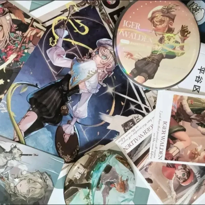 Edgar Valden Painter Identity V Laser Ticket Photocard Acrylic Stand Pin Badge Keychain Postcard Bookmark Photo Cards Set
