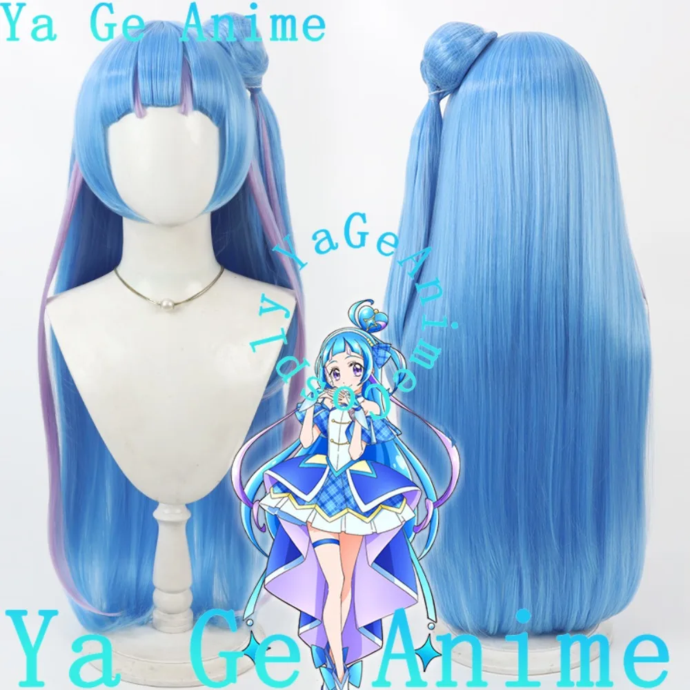 Ya Ge Pretty Cure Aofu Nana Cosplay Wig Buns Anime Reality Show Game Role-playing Wig Used for Anime Dance Parties