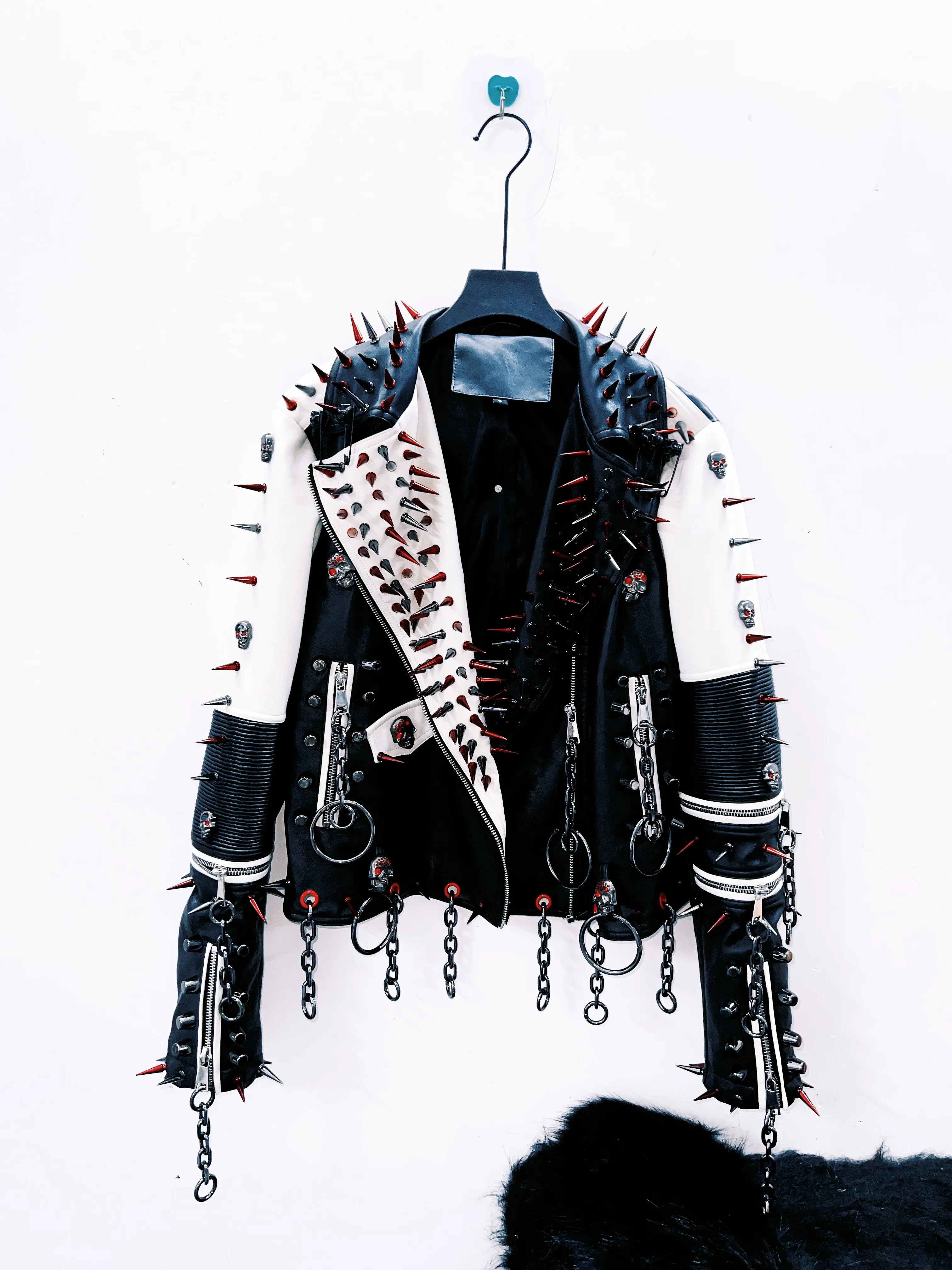 ジャケット・アウター archive grunge real leather jacket punk Harajuku Leather jacket Gothic Leather jacket Punk Leather jacket