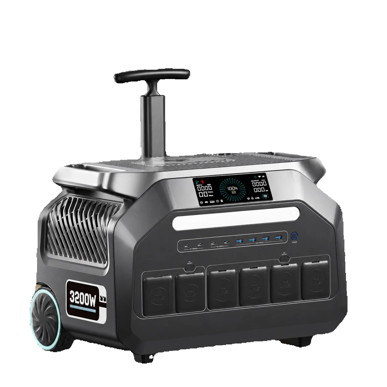 IEE Outdoors Camping Tragbare Powerstation P3200 3200W 4000 Zyklen Batterielebensdauer 2048Wh Solargenerator Schnelles 1800W Laden über AC-Stromanschluss 16 Ausgangsanschlüsse