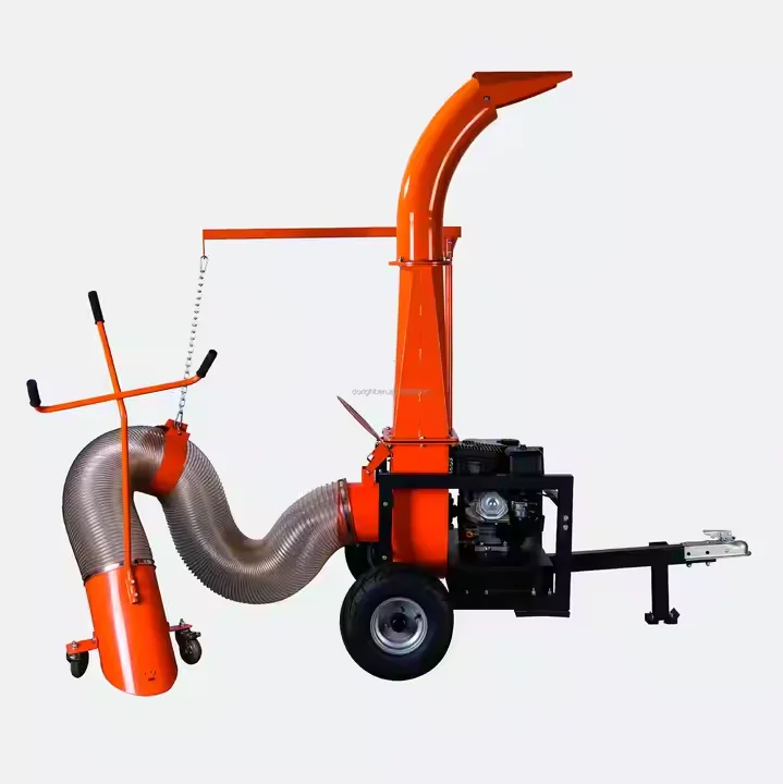 Leaf Vacuum Chip Loader 15HP 3m High Quality Professional Garden Cleaning Machine Four Stroke Leaf Garden Blow Molding Machine