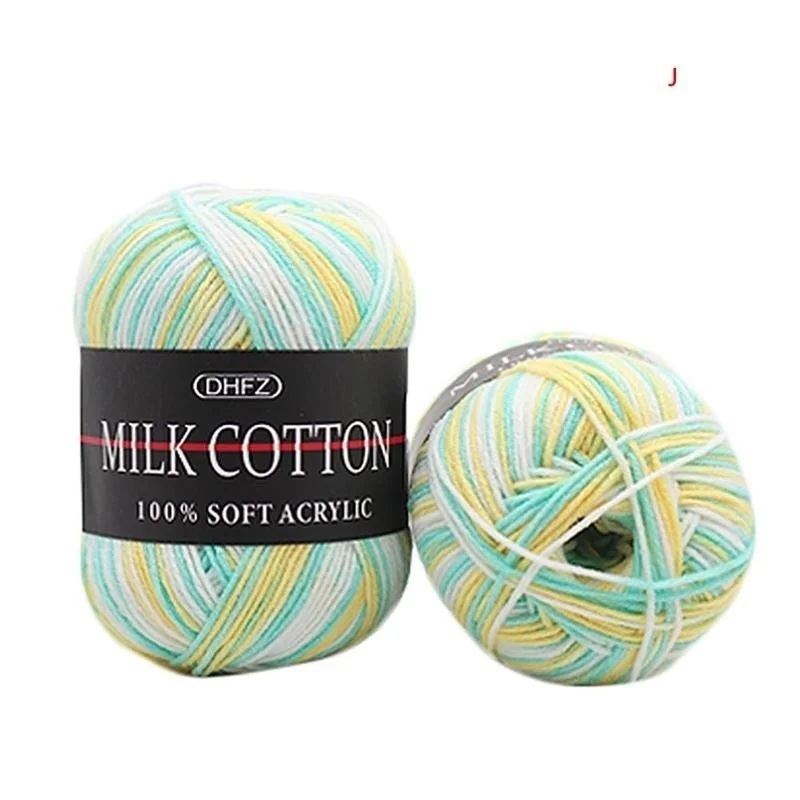 Mixed Colour 50g Knitting Yarn Knitting Tool Cotton Yarn Crochet Milk Soft Baby Cotton Wool Yarn